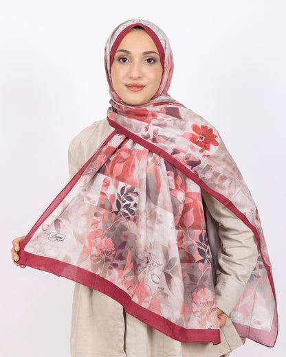 Soft Bambu Kraş Şal D042 Bordo