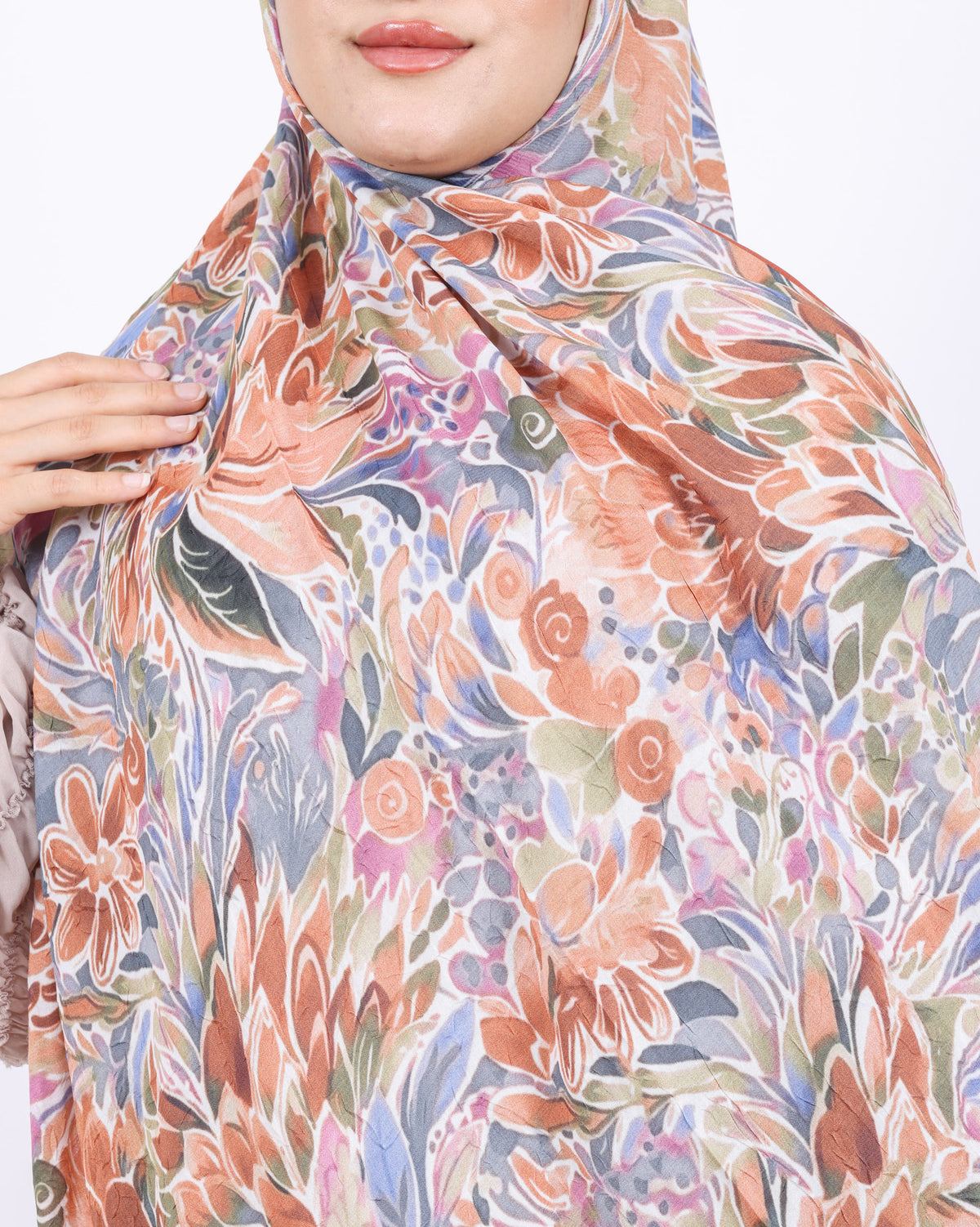 Soft Bambu Kraş Şal D047 Kiremit