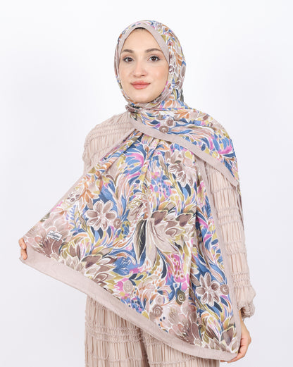 Soft Bambu Kraş Şal D047 Bej