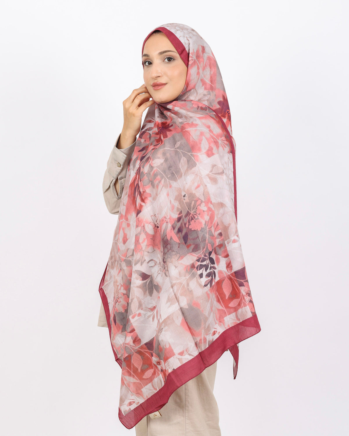 Soft Bambu Kraş Şal D042 Bordo