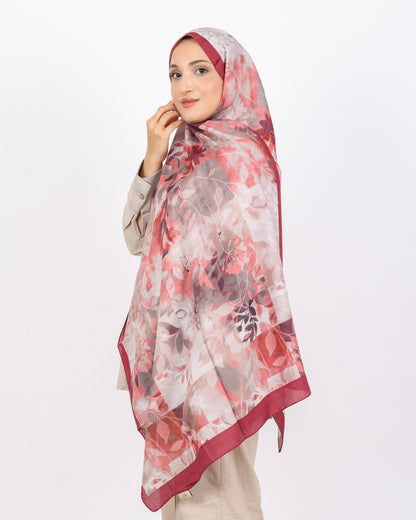 Soft Bambu Kraş Şal D042 Bordo