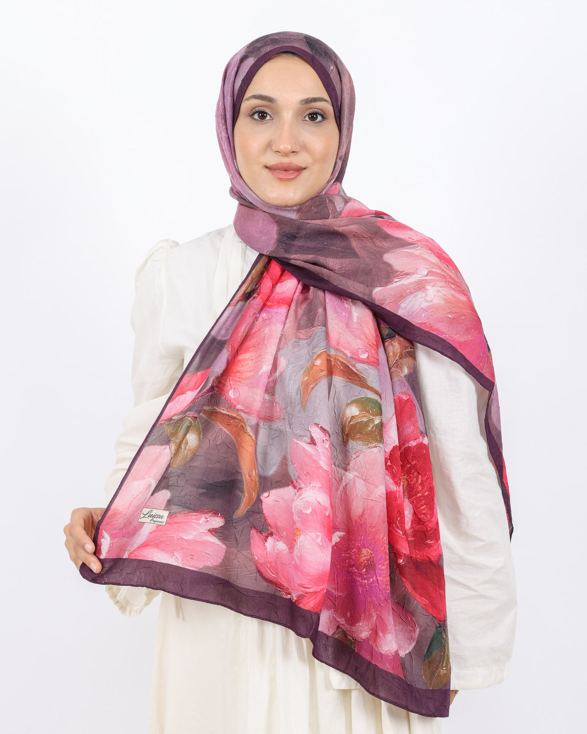 Soft Bambu Kraş Şal D054 Mürdüm