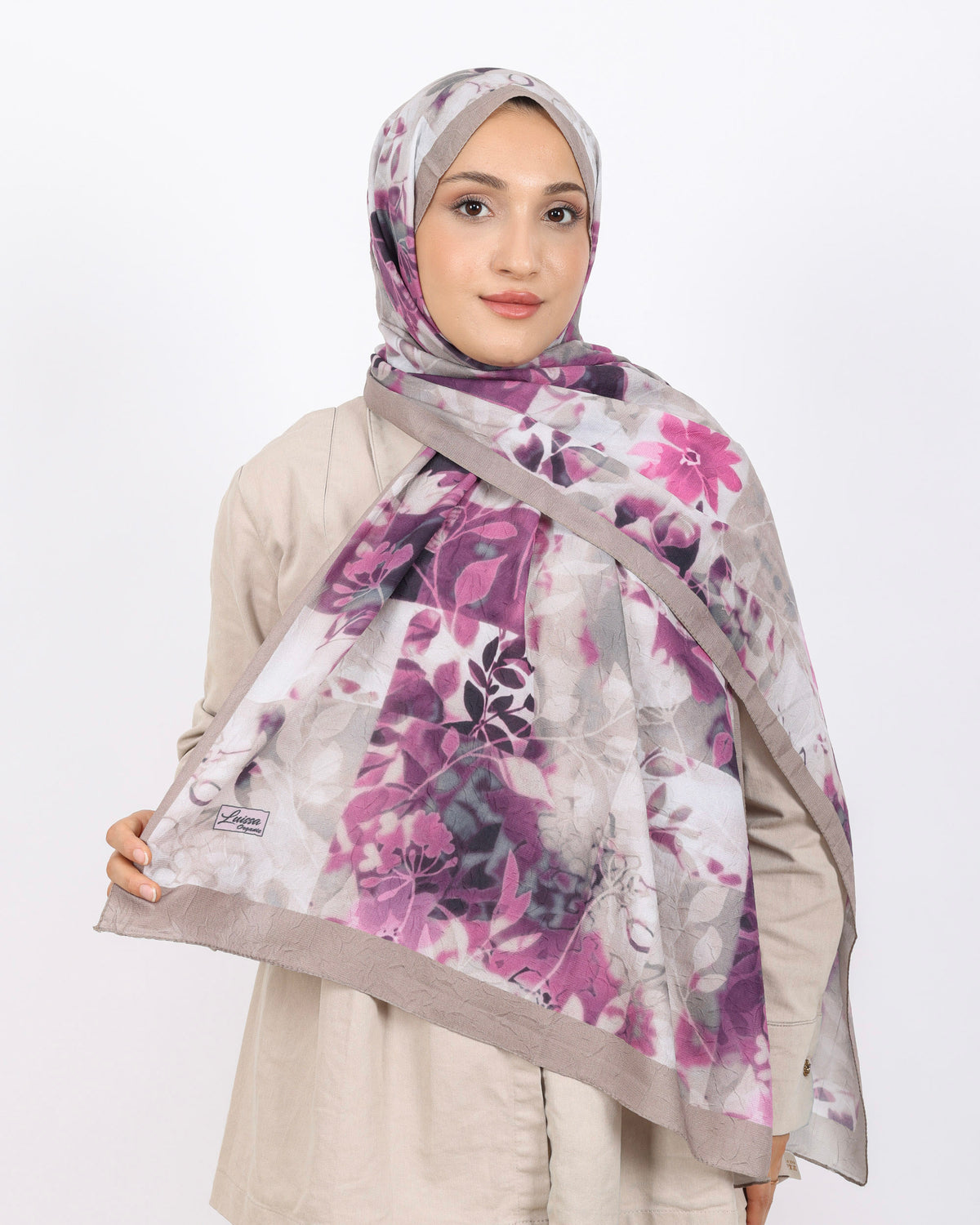 Soft Bambu Kraş Şal D042 Taş Rengi