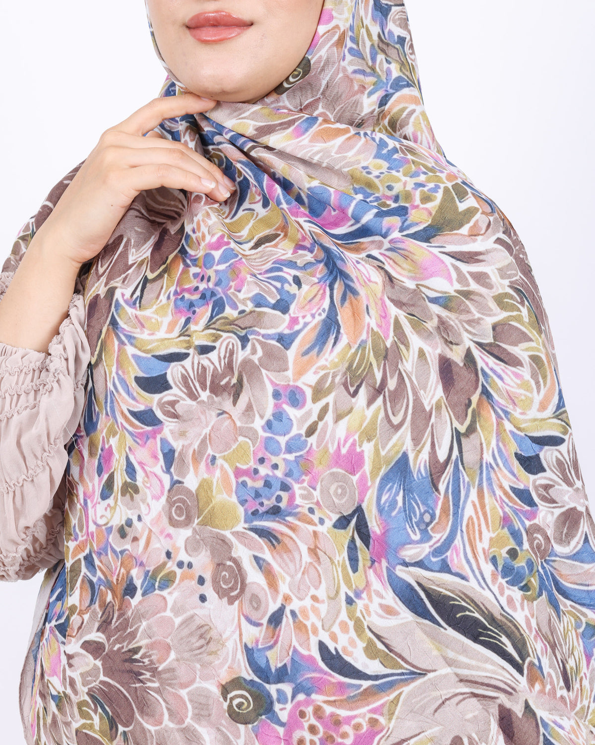Soft Bambu Kraş Şal D047 Bej
