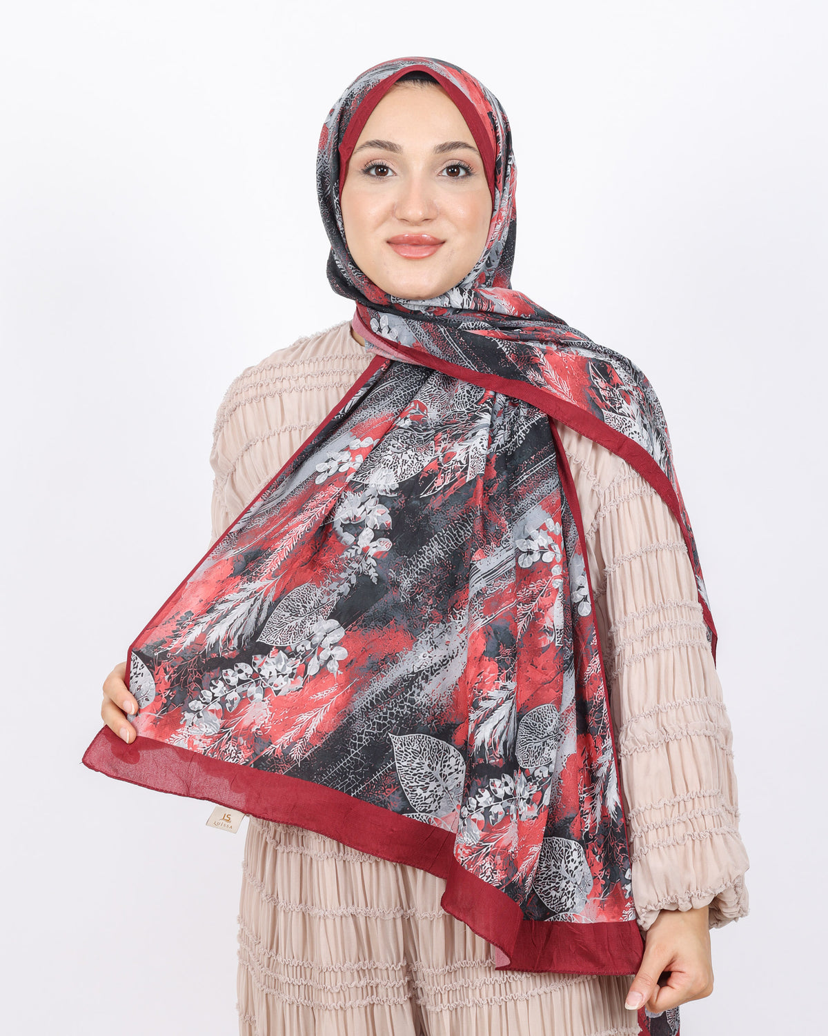Soft Bambu Kraş Şal D048 Kırmızı