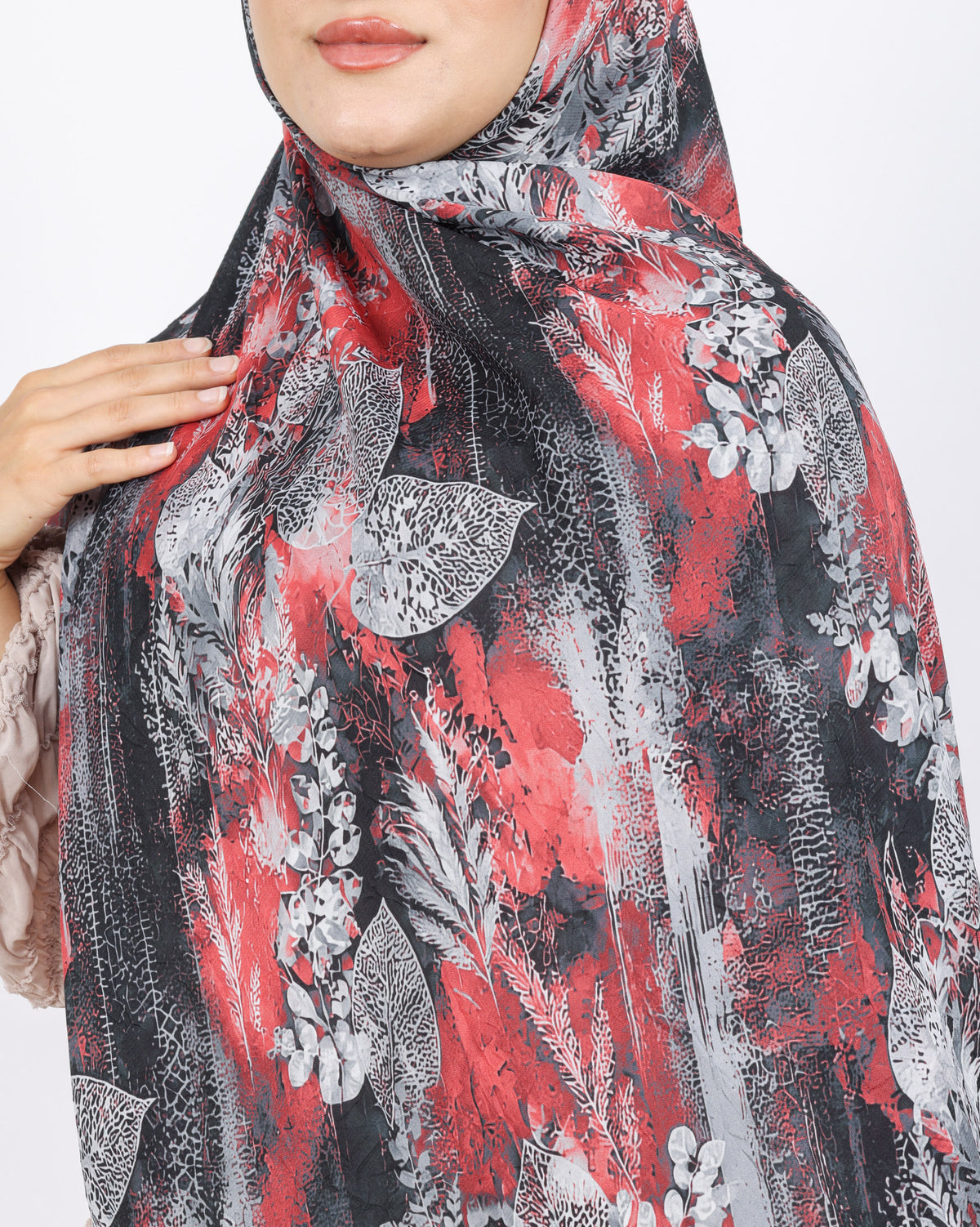 Soft Bambu Kraş Şal D048 Kırmızı