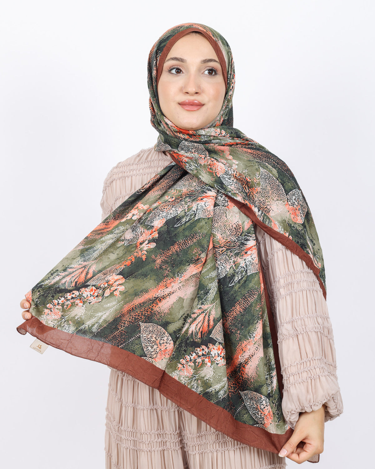 Soft Bambu Kraş Şal D048 Kahverengi