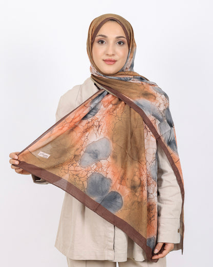 Soft Bambu Kraş Şal D043 Kahverengi
