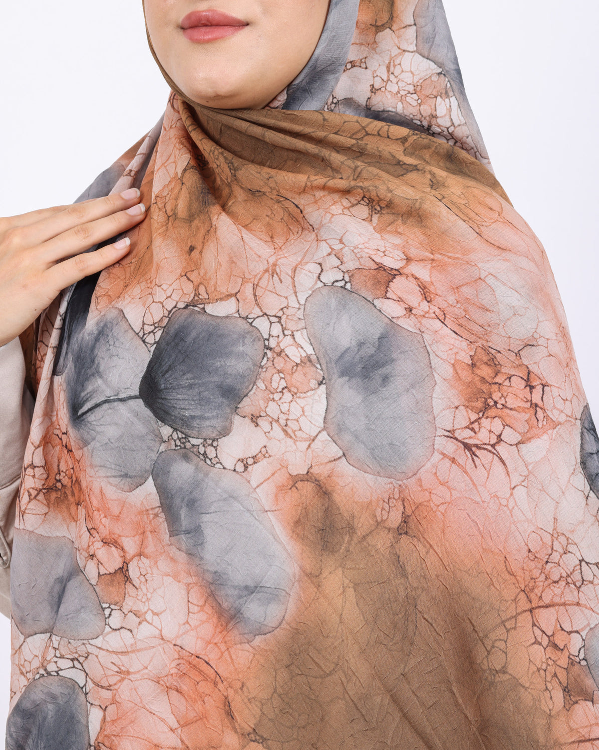 Soft Bambu Kraş Şal D043 Kahverengi