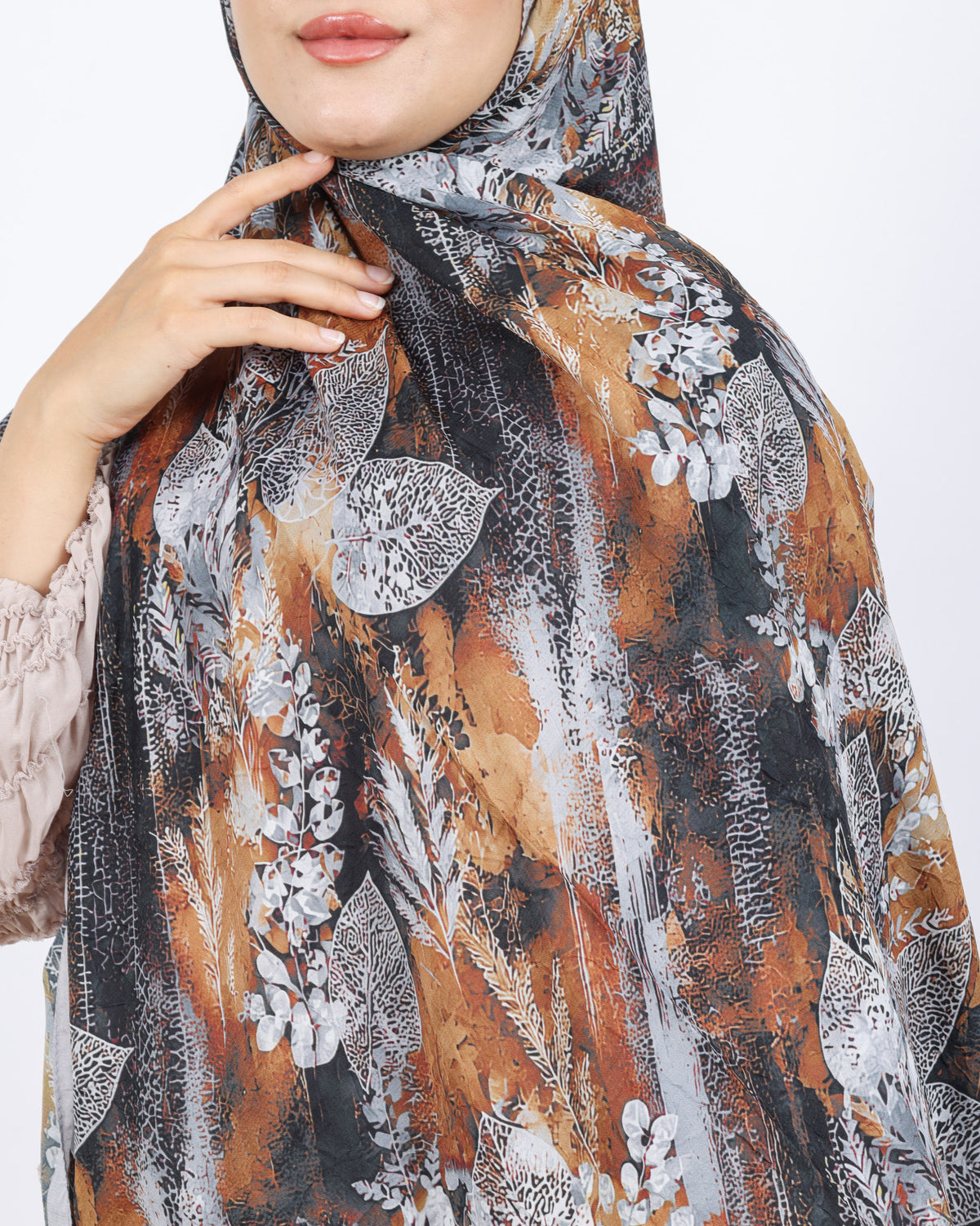 Soft Bambu Kraş Şal D048 Taş Rengi