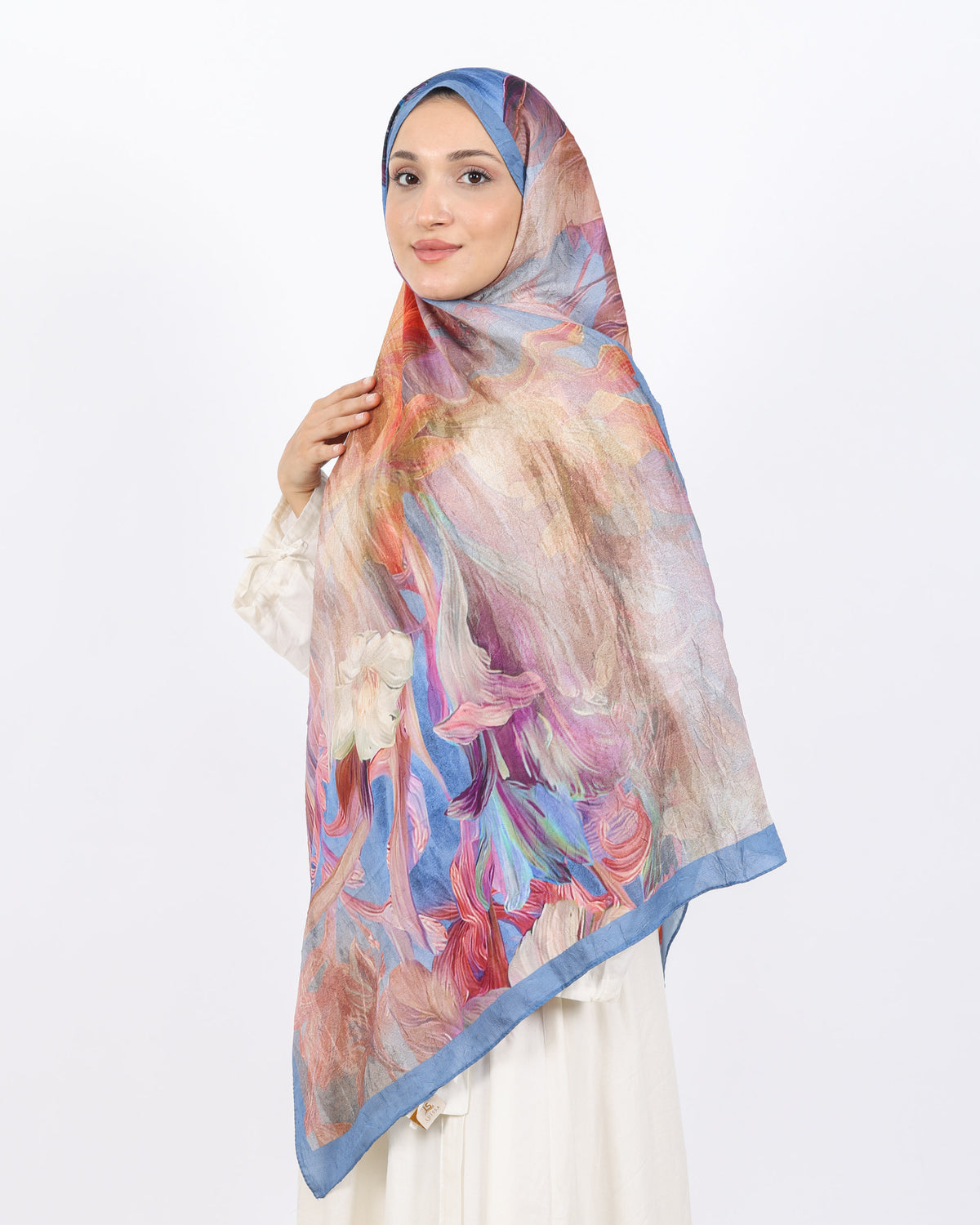 Soft Bambu Kraş Şal D055 Mavi