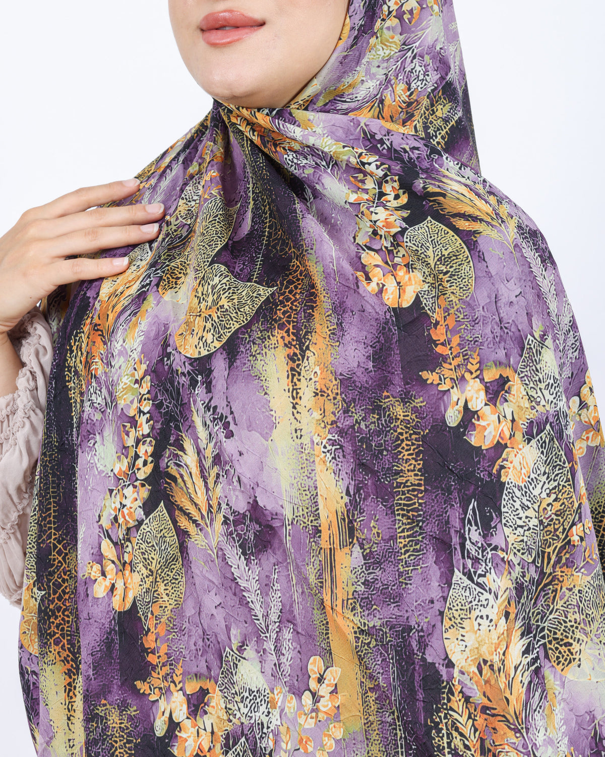 Soft Bambu Kraş Şal D048 Mürdüm