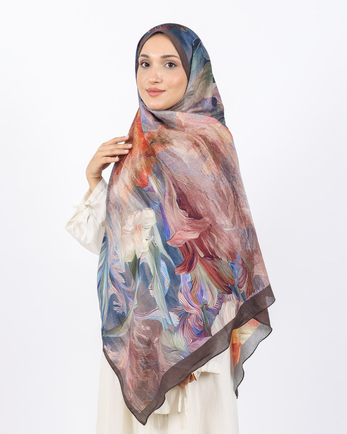 Soft Bambu Kraş Şal D055 Kahverengi