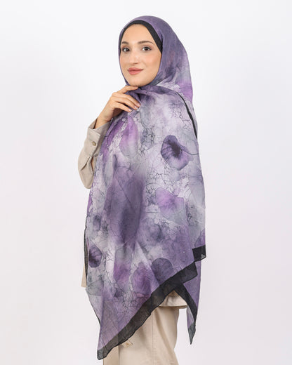 Soft Bambu Kraş Şal D043 Siyah-Mor