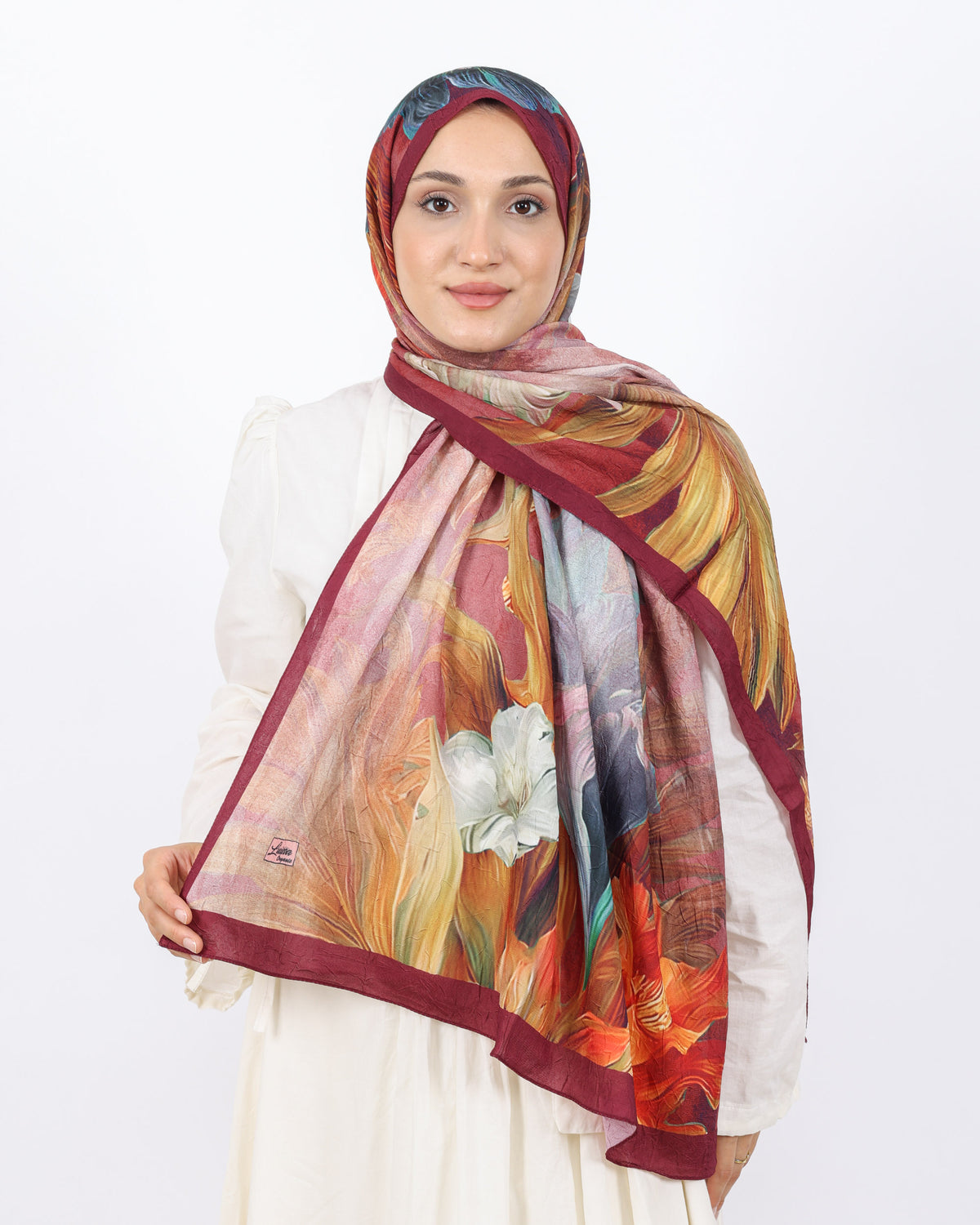 Soft Bambu Kraş Şal D055 Bordo