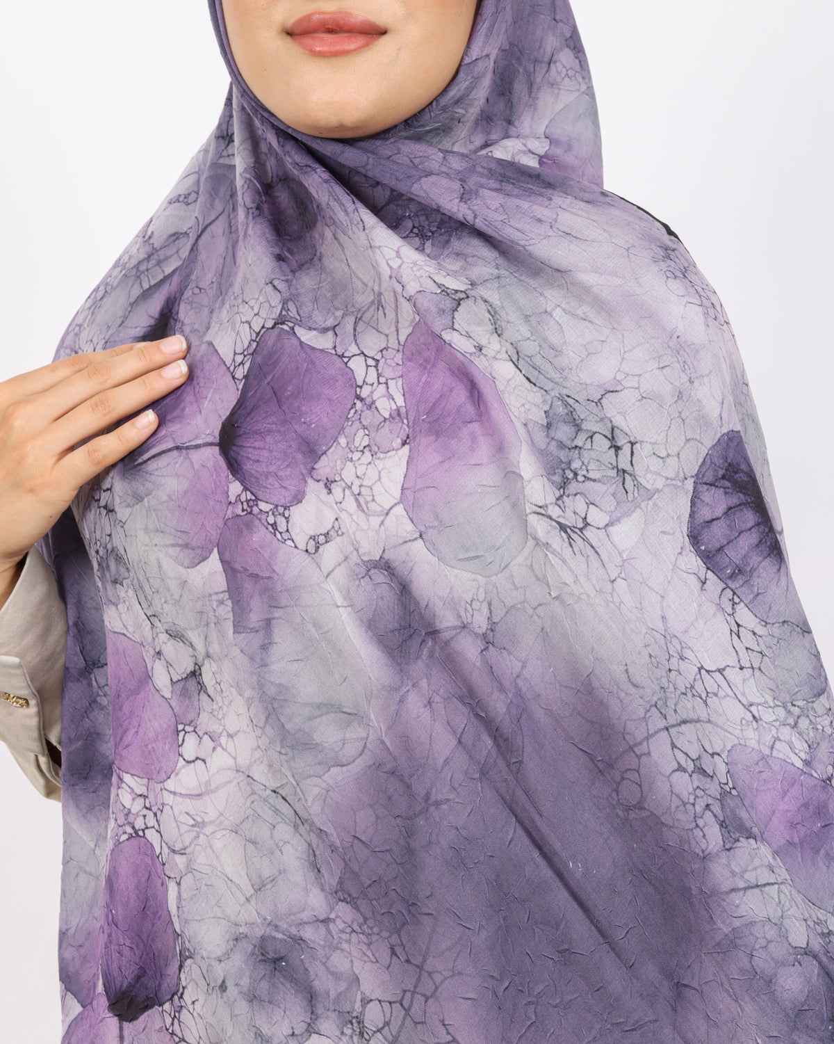 Soft Bambu Kraş Şal D043 Siyah-Mor