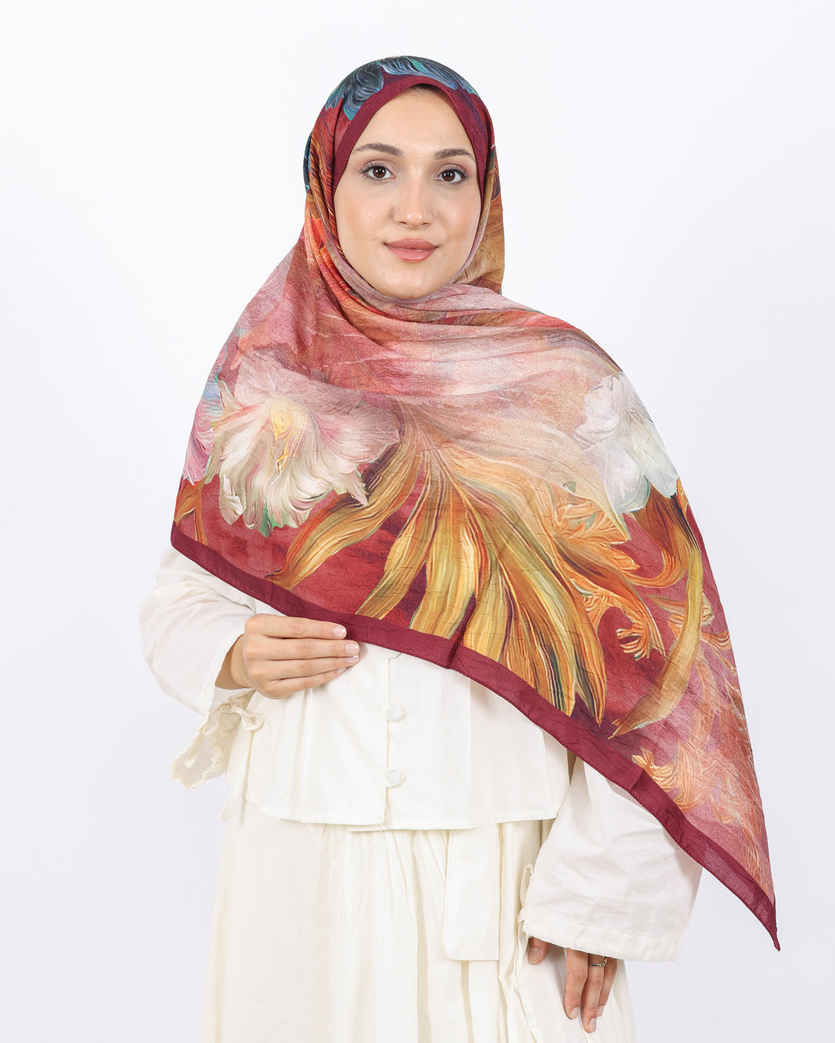 Soft Bambu Kraş Şal D055 Bordo