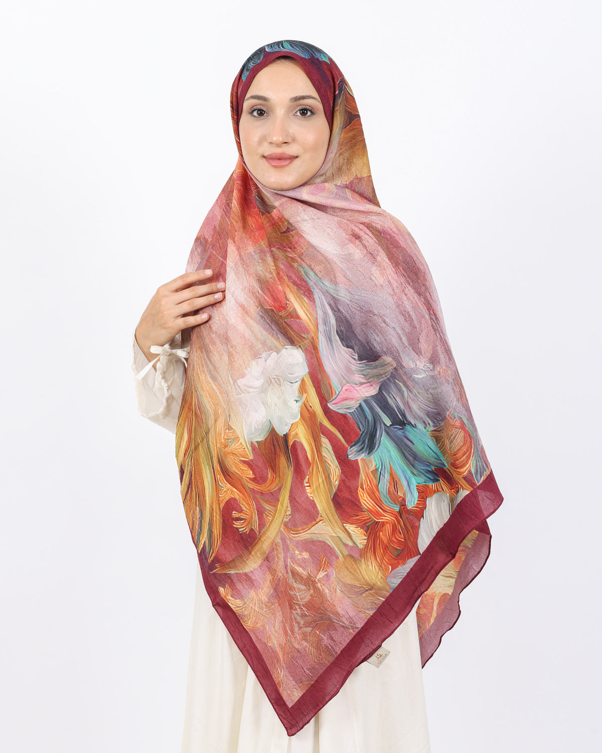 Soft Bambu Kraş Şal D055 Bordo