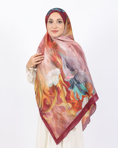 Soft Bambu Kraş Şal D055 Bordo