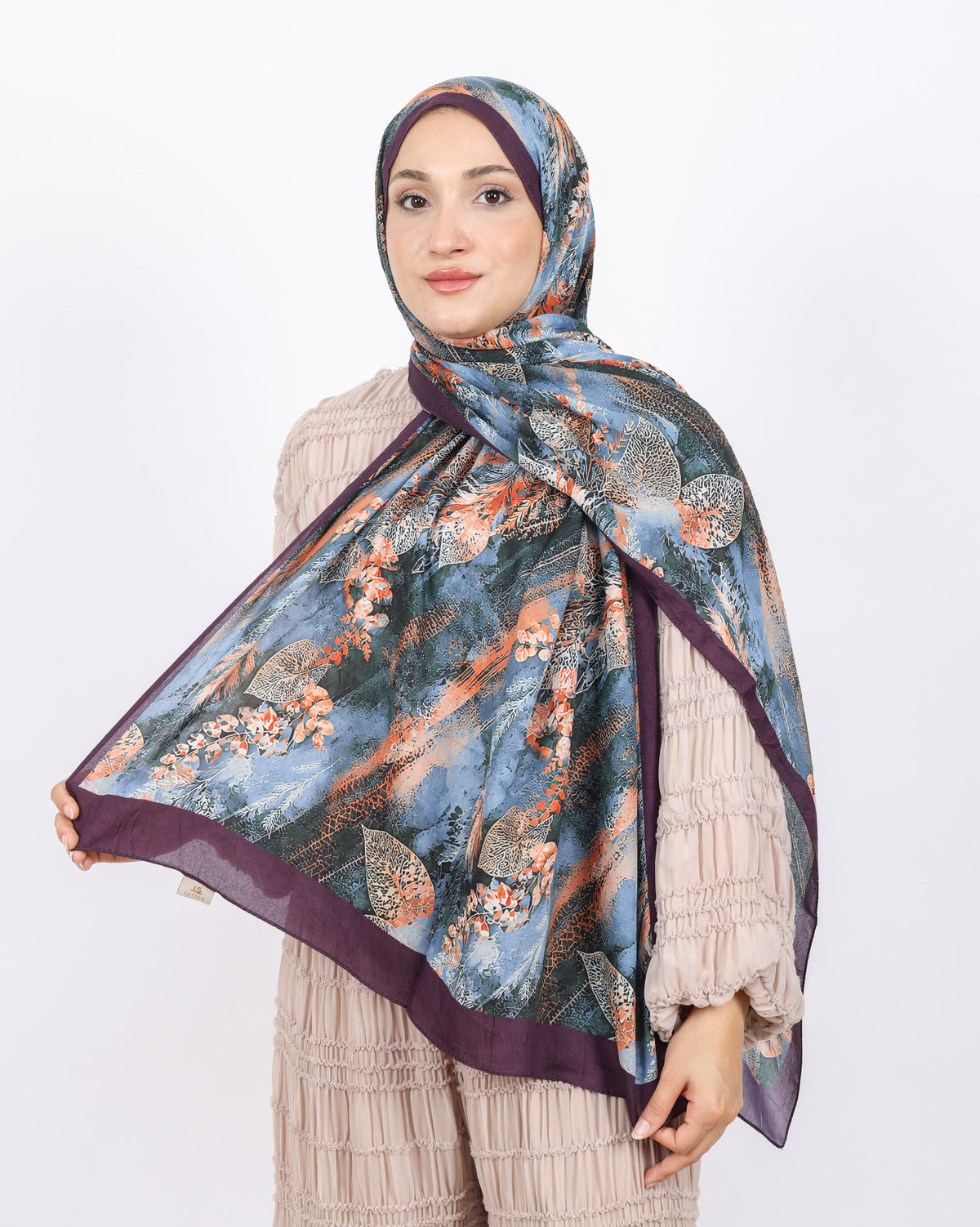 Soft Bambu Kraş Şal D048 Koyu Mürdüm