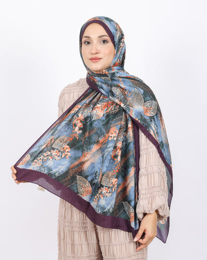 Soft Bambu Kraş Şal D048 Koyu Mürdüm