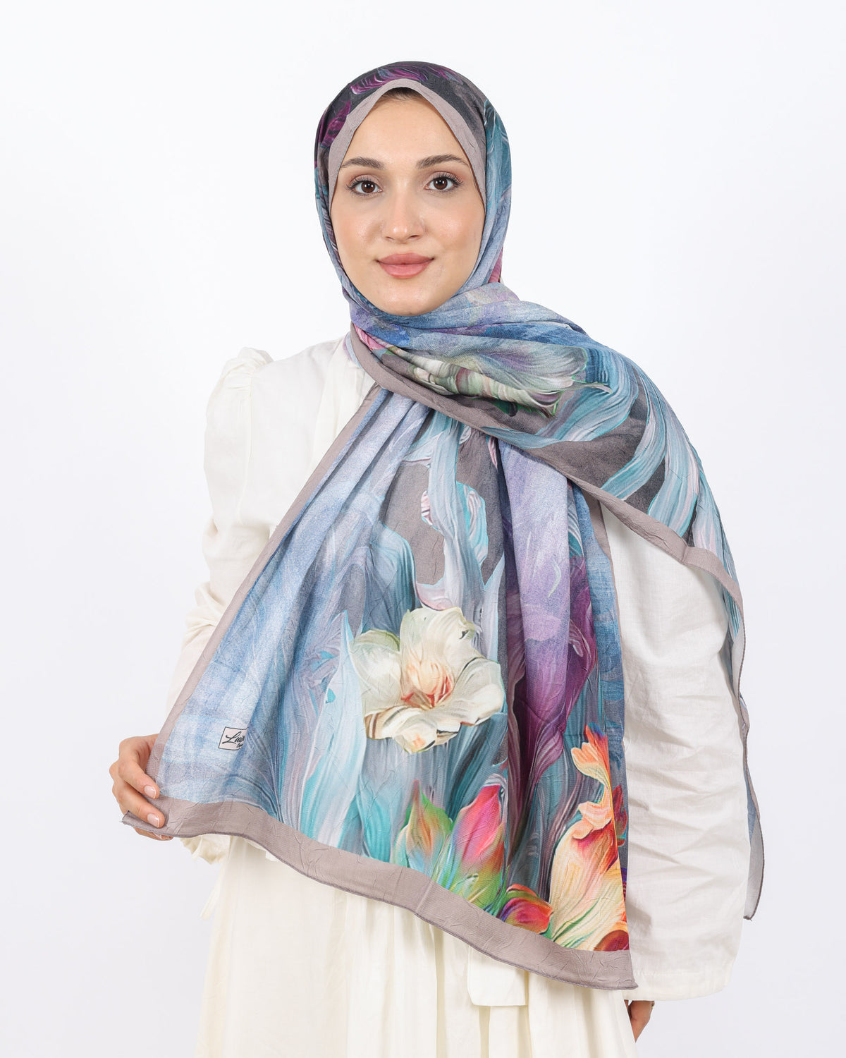 Soft Bambu Kraş Şal D055 Vizon