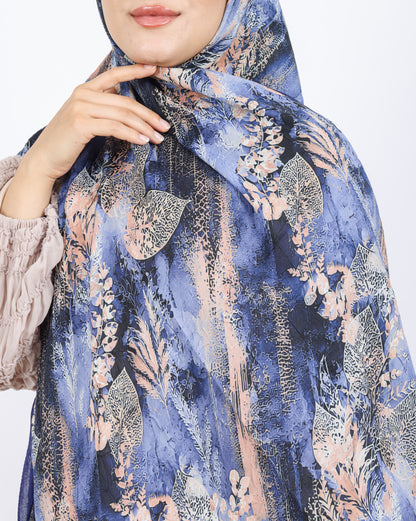 Soft Bambu Kraş Şal D048 Lacivert