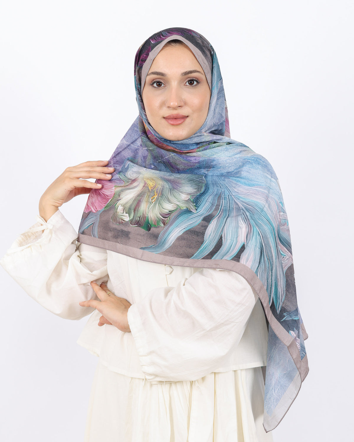 Soft Bambu Kraş Şal D055 Vizon