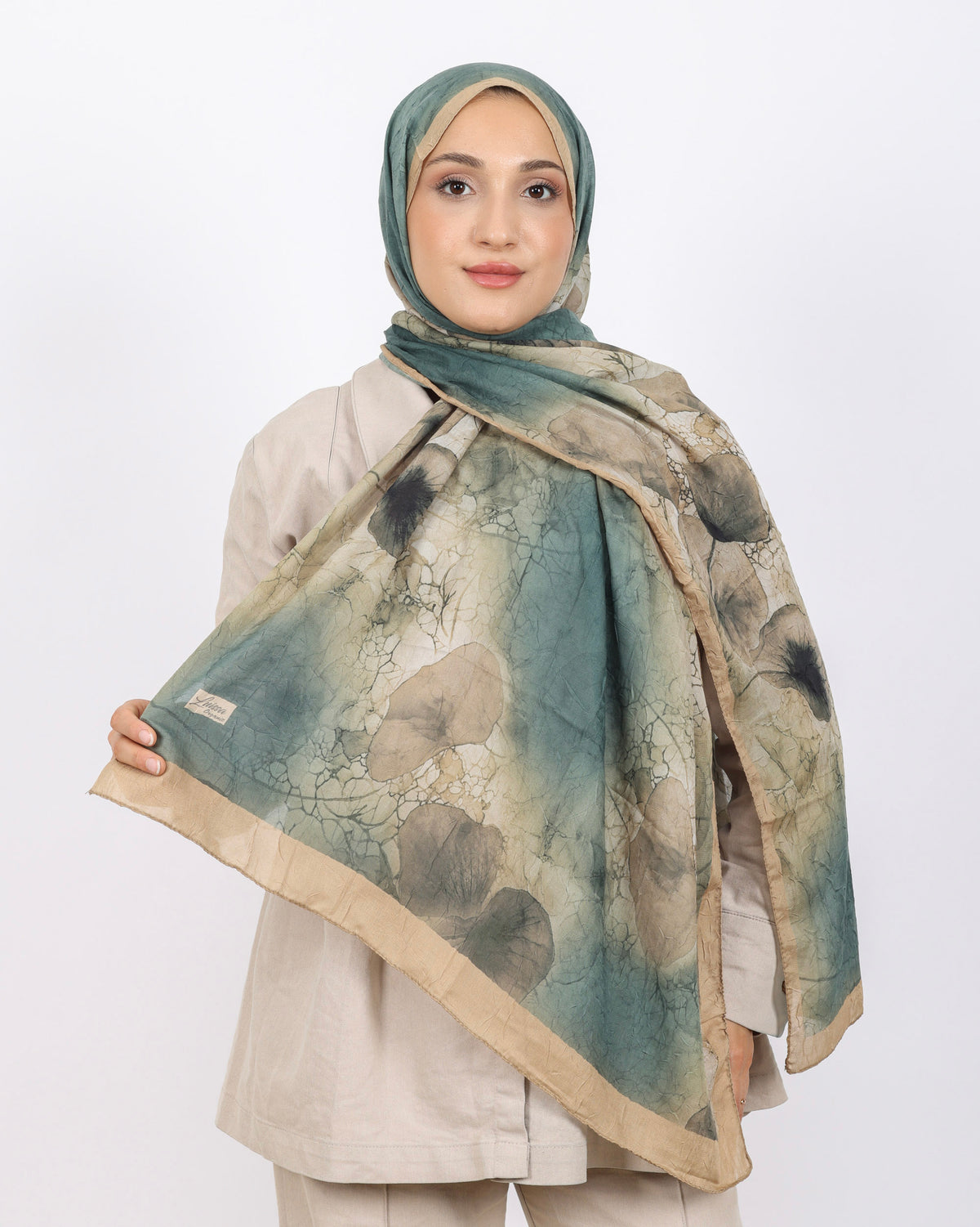 Soft Bambu Kraş Şal D043 Vizon