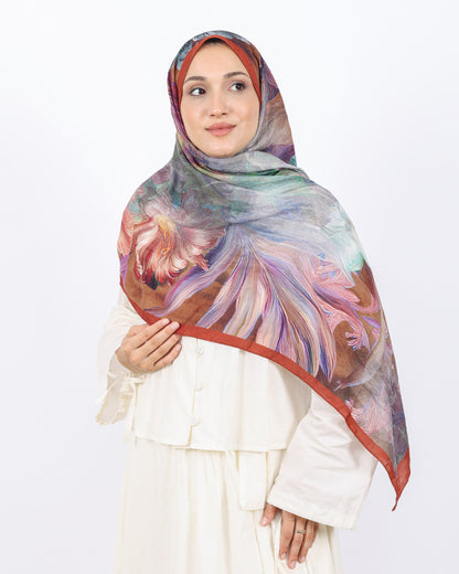 Soft Bambu Kraş Şal D055 Kiremit
