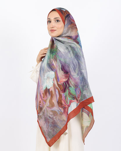 Soft Bambu Kraş Şal D055 Kiremit