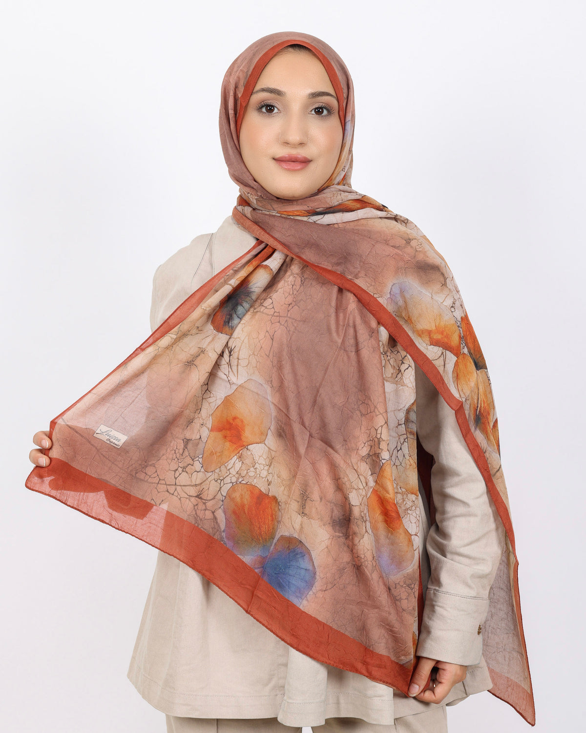 Soft Bambu Kraş Şal D043 Kiremit