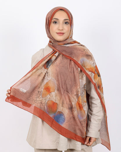 Soft Bambu Kraş Şal D043 Kiremit