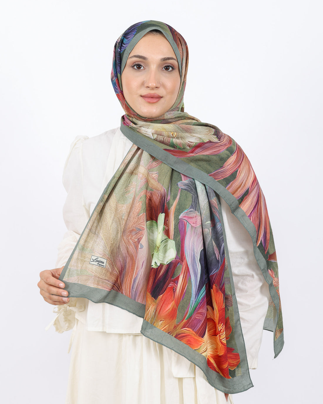 Soft Bambu Kraş Şal D055 Adaçayı Yeşili
