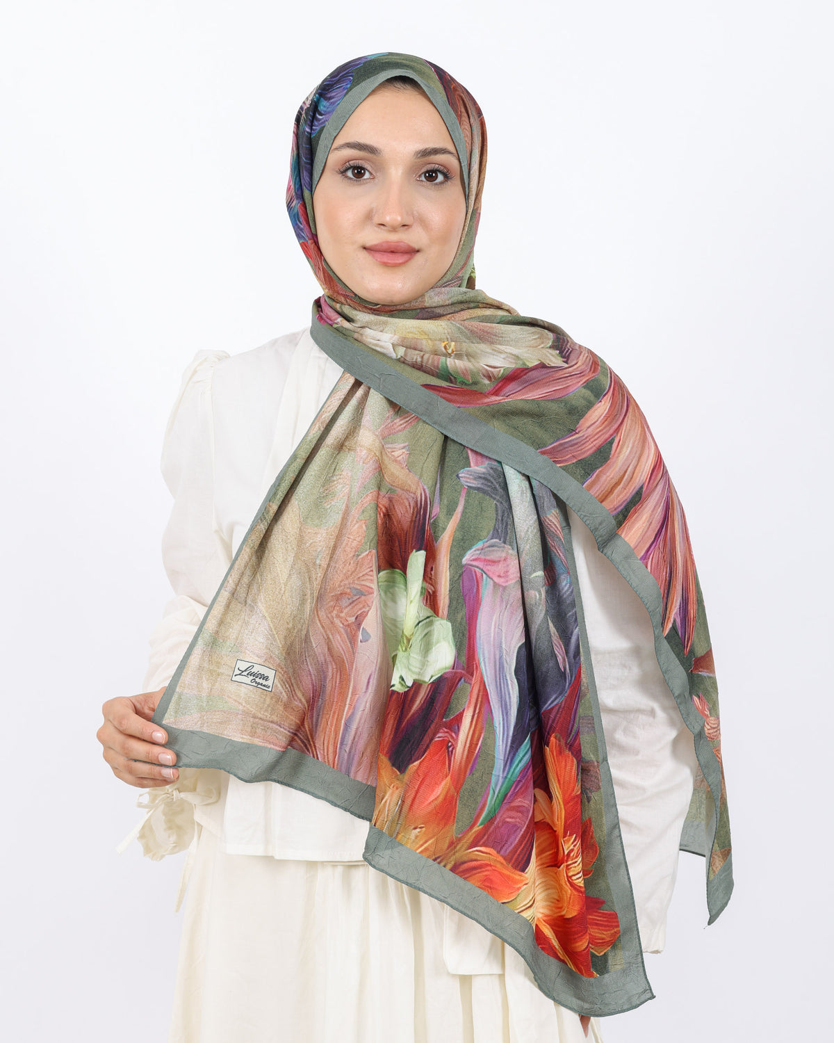 Soft Bambu Kraş Şal D055 Adaçayı Yeşili