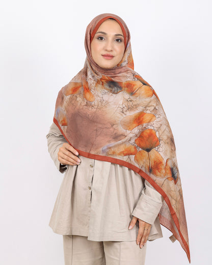 Soft Bambu Kraş Şal D043 Kiremit