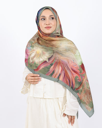 Soft Bambu Kraş Şal D055 Adaçayı Yeşili
