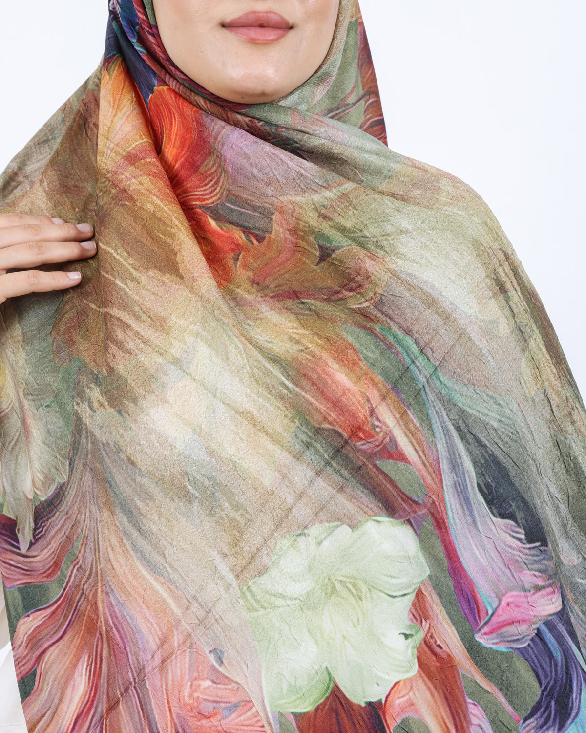 Soft Bambu Kraş Şal D055 Adaçayı Yeşili