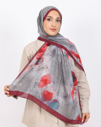 Soft Bambu Kraş Şal D043 Bordo