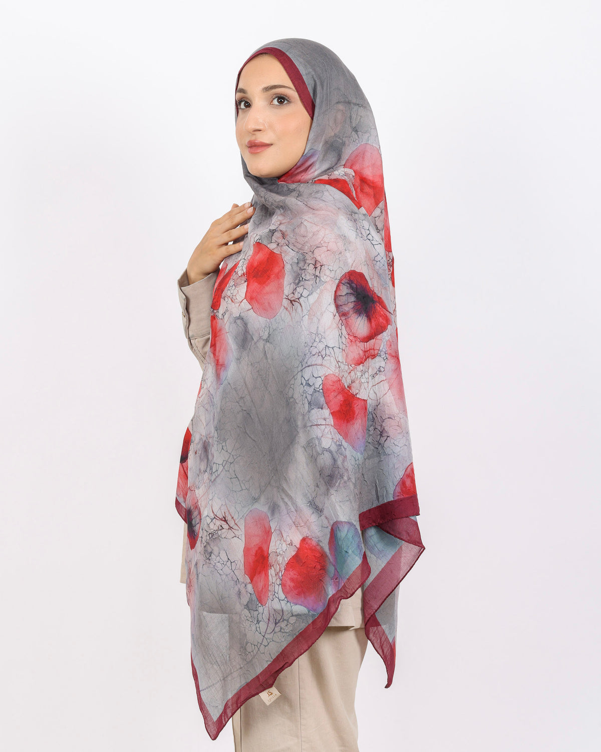 Soft Bambu Kraş Şal D043 Bordo