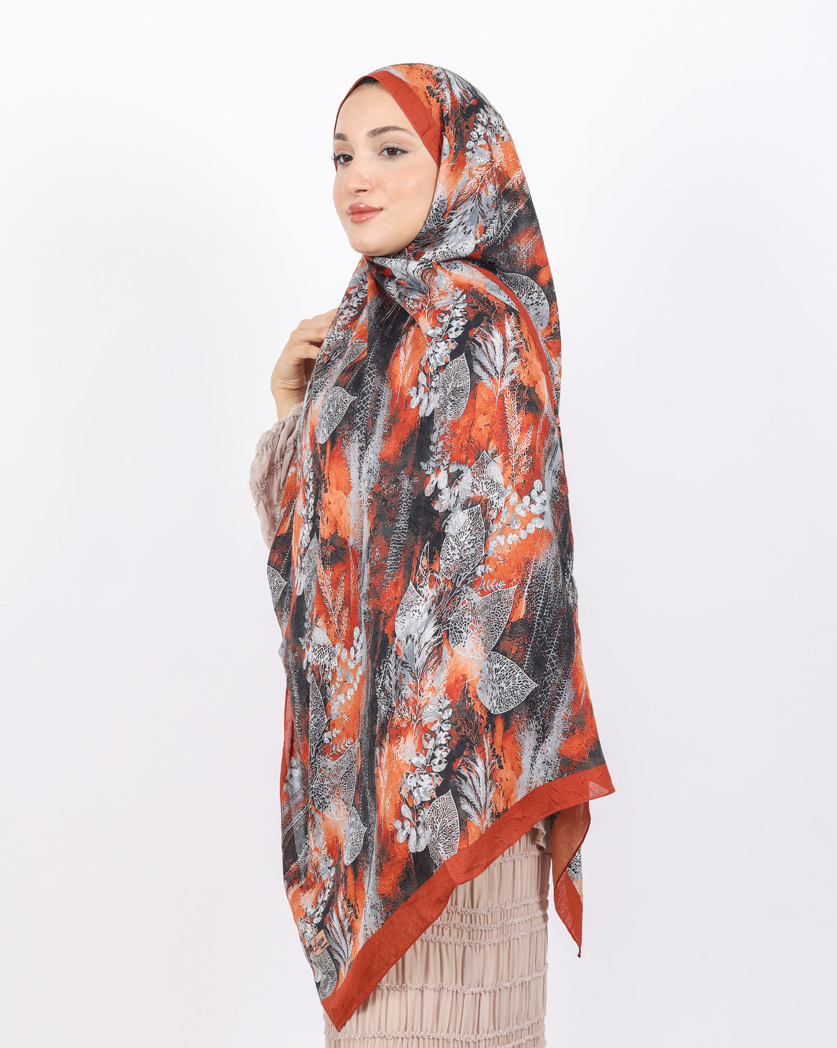 Soft Bambu Kraş Şal D048 Kiremit