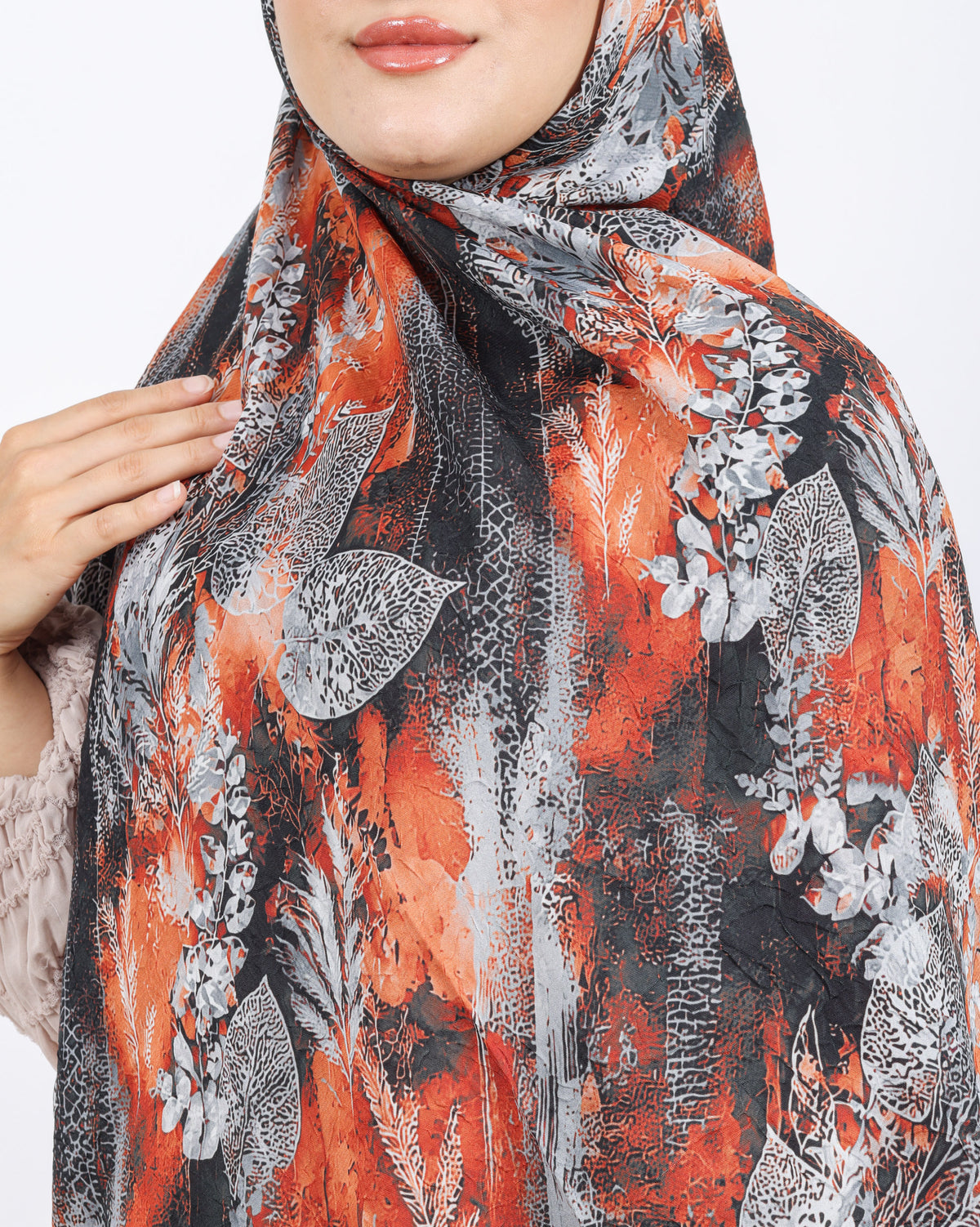 Soft Bambu Kraş Şal D048 Kiremit