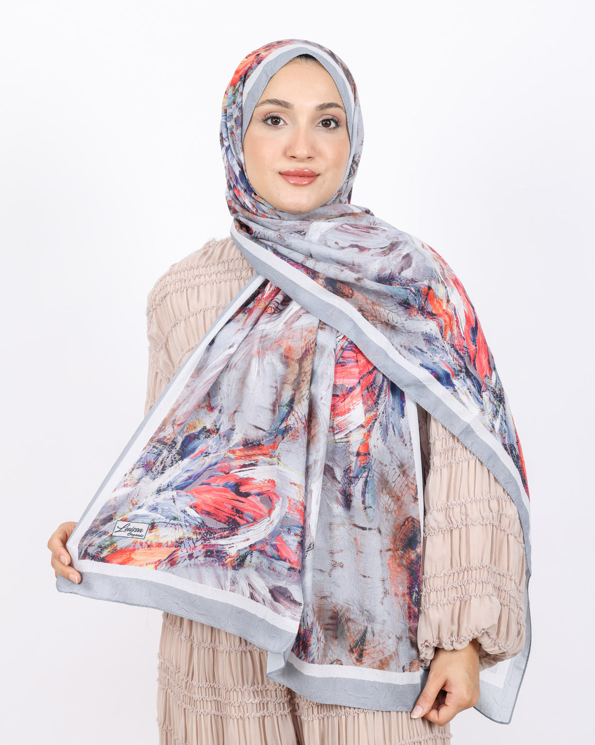 Soft Bambu Kraş Şal D049 Gri