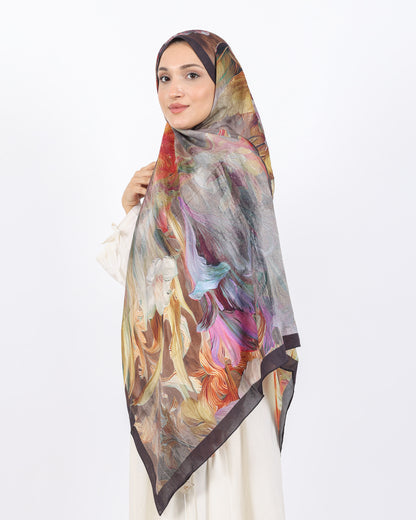 Soft Bambu Kraş Şal D055 Koyu Kahverengi