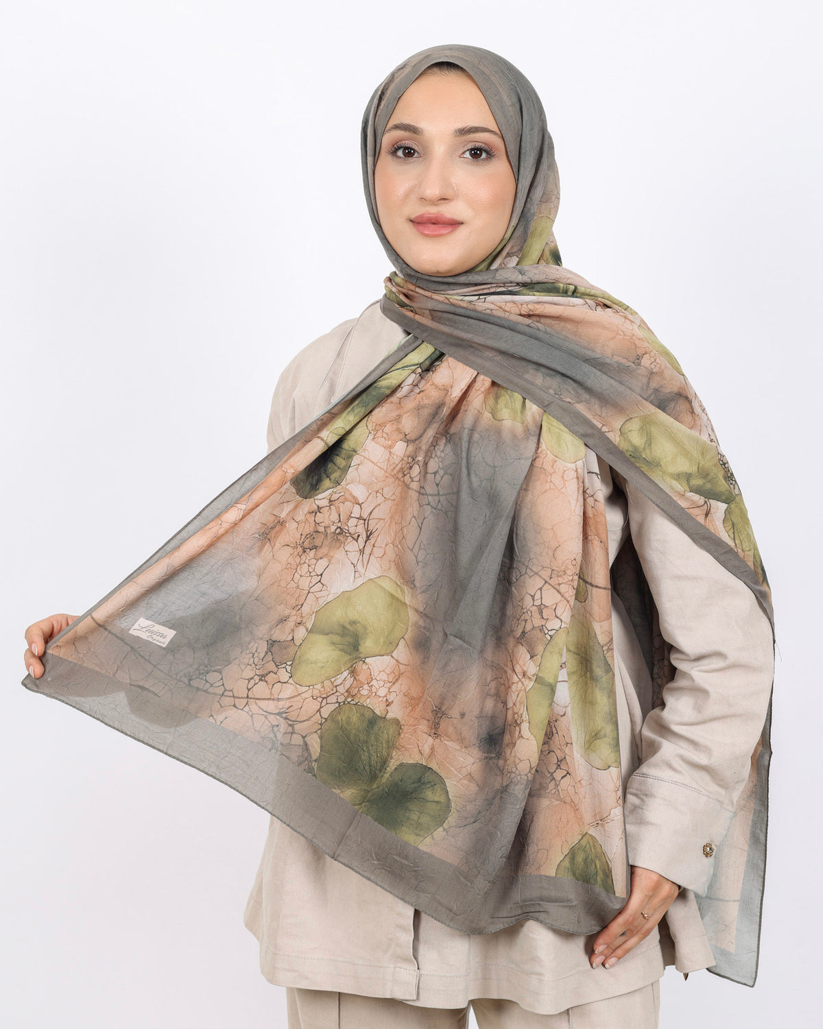 Soft Bambu Kraş Şal D043 Füme