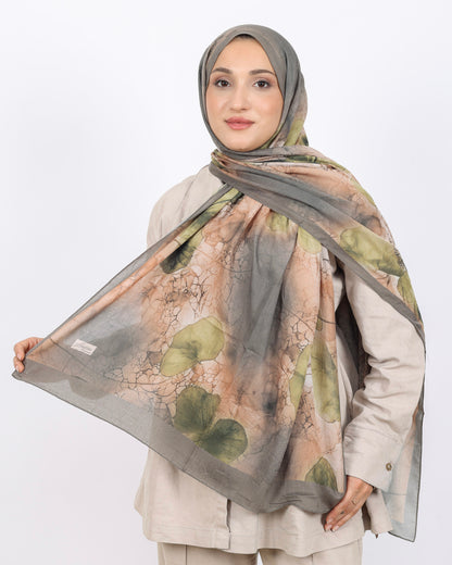 Soft Bambu Kraş Şal D043 Füme