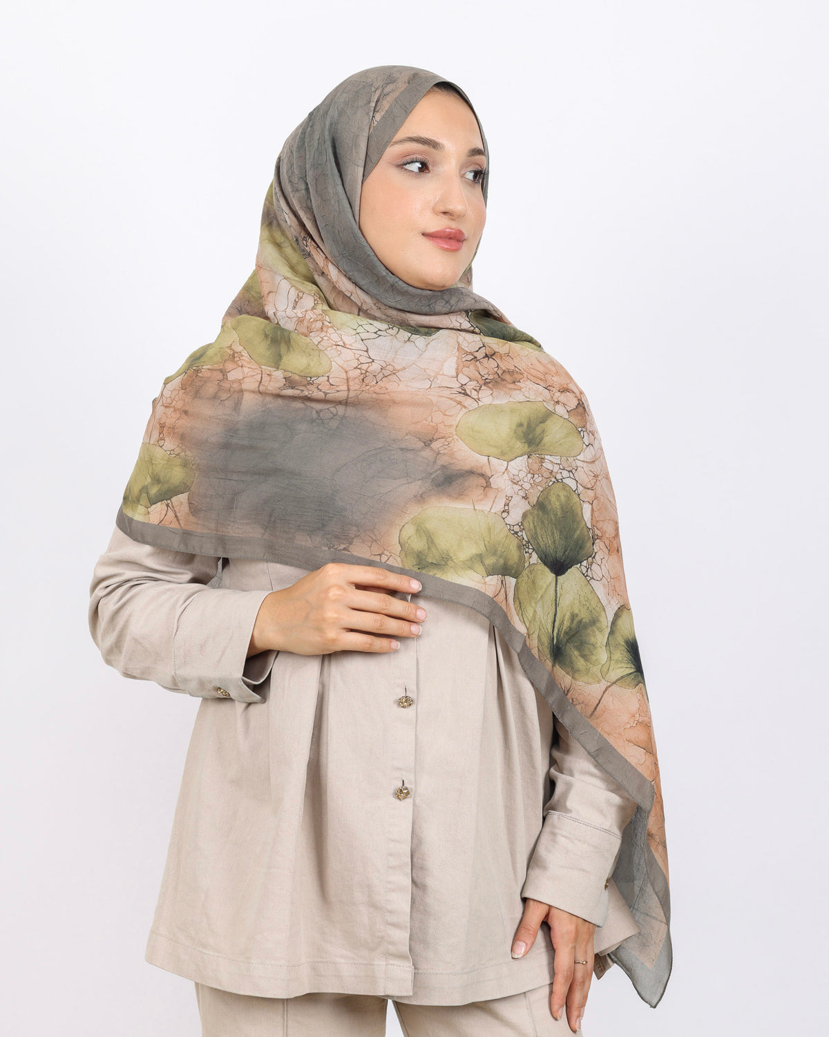 Soft Bambu Kraş Şal D043 Füme