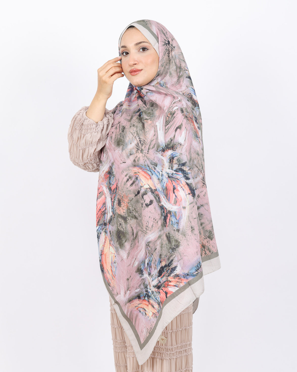 Soft Bambu Kraş Şal D049 Taş Rengi