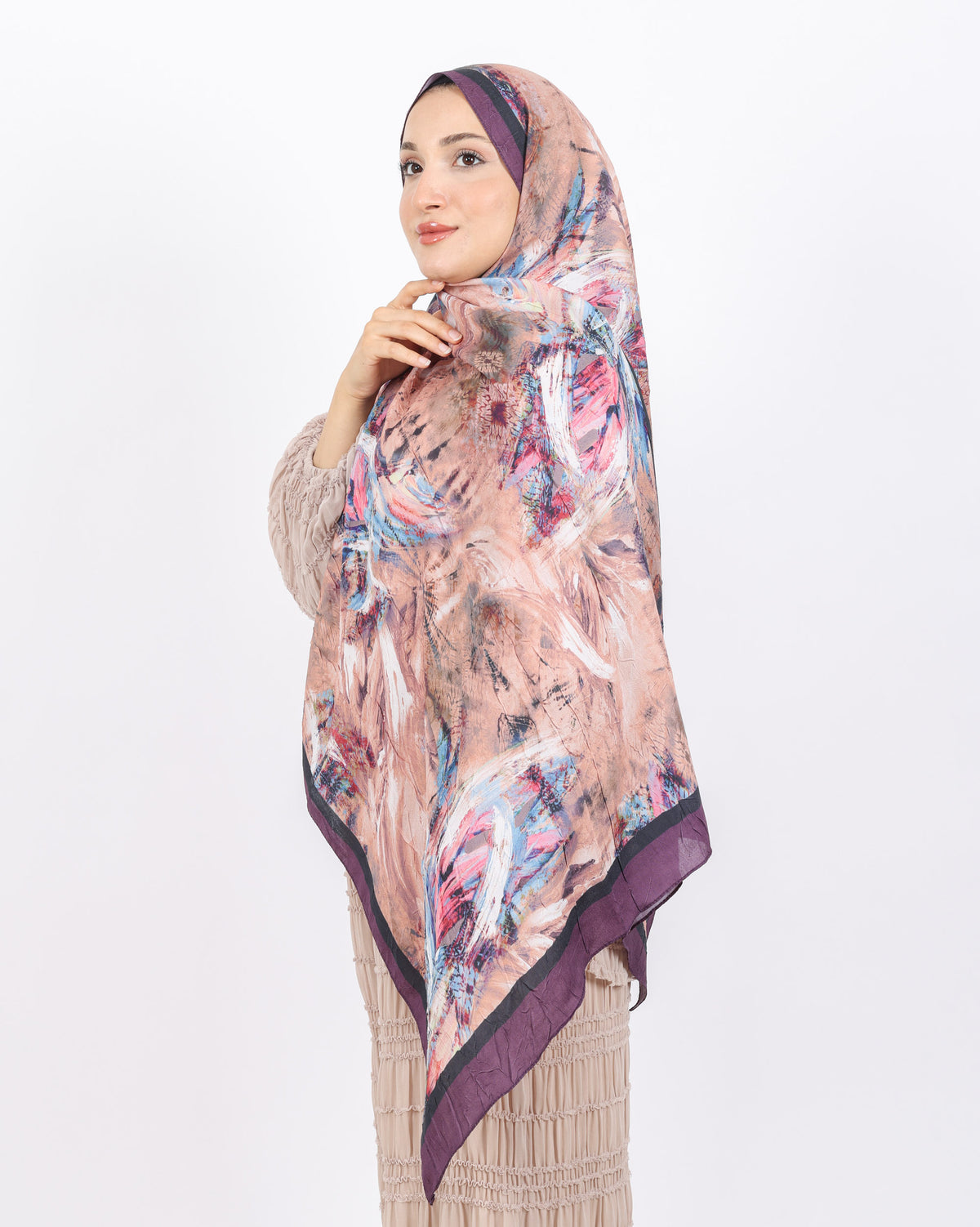 Soft Bambu Kraş Şal D049 Mor