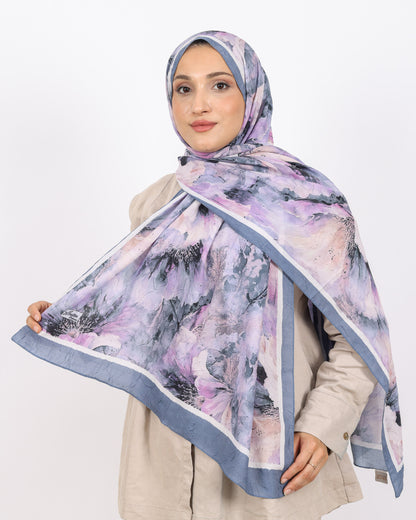 Soft Bambu Kraş Şal D044 Antrasit Gri